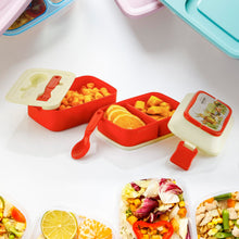 5621 Double Layer Lunch Box Stylish Lid Lunch Box With Fork & Spoon Lunch Box For Children School Lunch Box