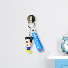 Cute Cartoon Silicone 3D Key Chain with Metal Hook & Strap (Pack of 1)